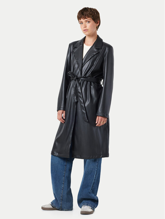 Noisy May Noisy May Palton din piele ecologic Cora 27028634 Negru Regular Fit