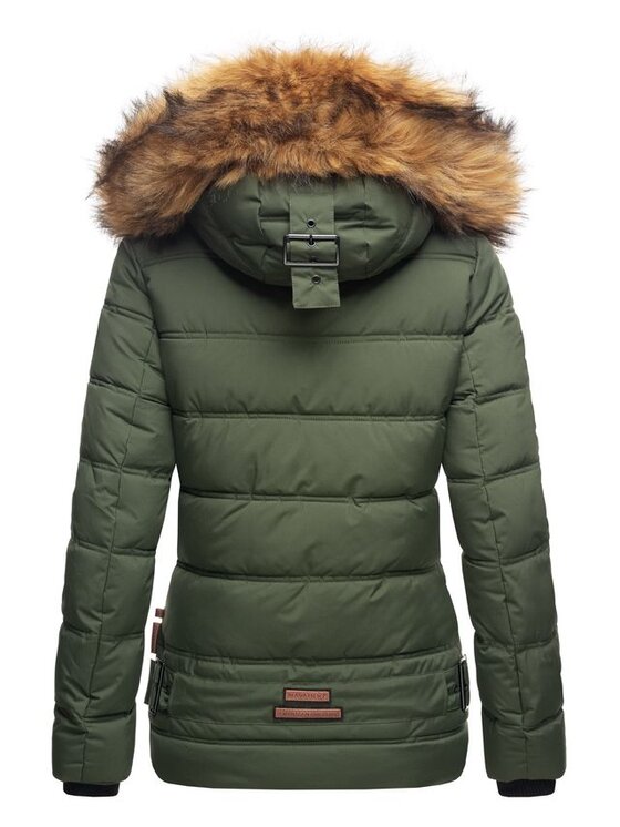 Navahoo Navahoo Kurtka zimowa Zoja Zielony Casual Fit