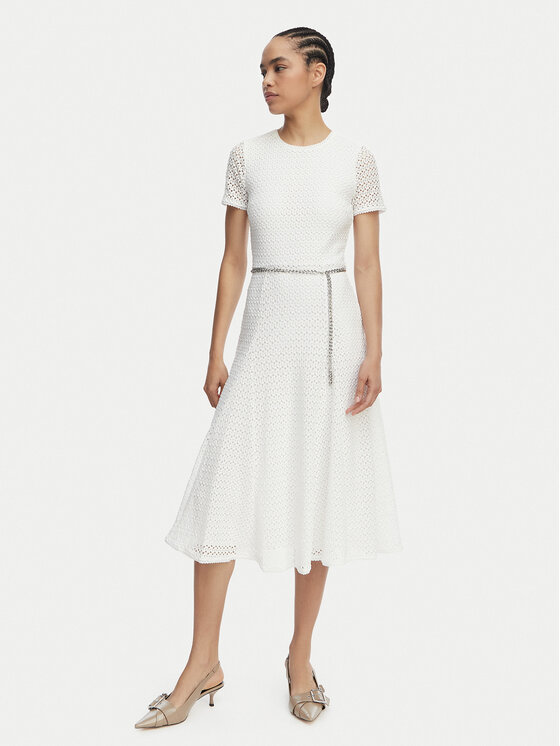 MICHAEL Michael Kors MICHAEL Michael Kors Vsakodnevna obleka MS683DUKS1 Bela Regular Fit