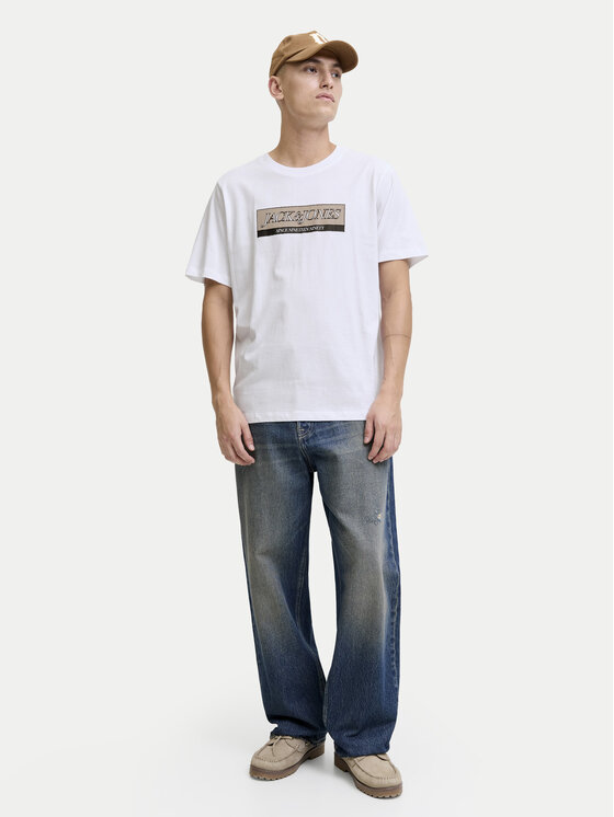Jack & Jones Jack & Jones T-Shirt Rinwood 12283628 Bílá Regular Fit