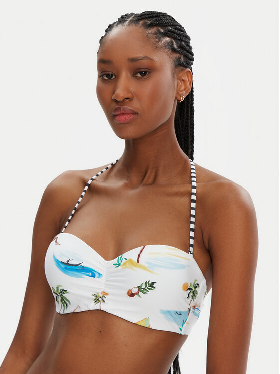 Seafolly Seafolly Bikini augšdaļa Isla Palm 30574-216 Balts