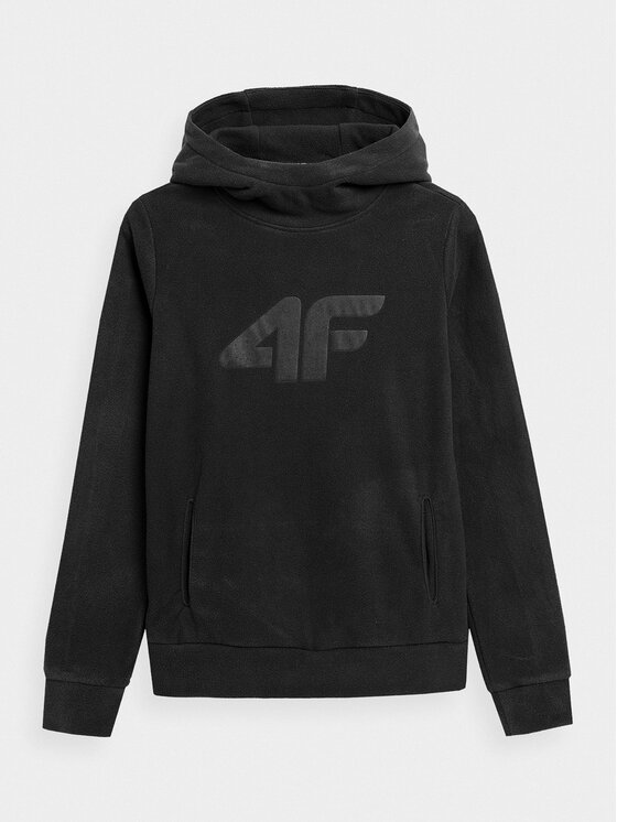 4F 4F Felpa di pile 4FAW23TFLEF148 Nero Regular Fit