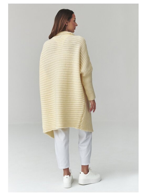 Makadamia Makadamia Sweter S173 Żółty Loose Fit