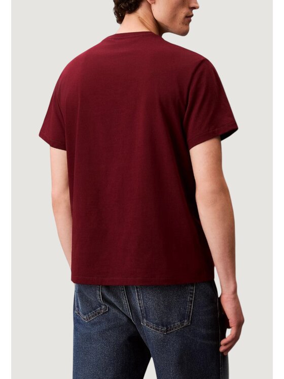 Calvin Klein Jeans Calvin Klein Jeans T-shirt SS EASY MONOGRAM TEE Bordeaux Easy Fit