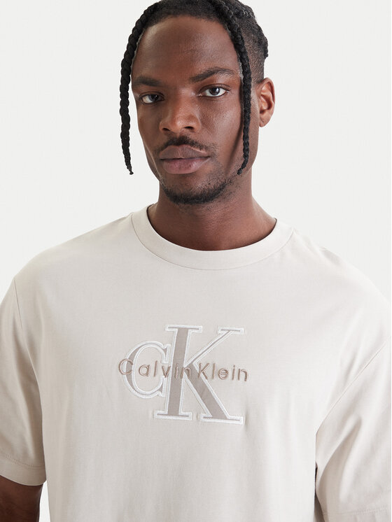 Calvin Klein Jeans Calvin Klein Jeans Tričko LV04RF819G Béžová Regular Fit
