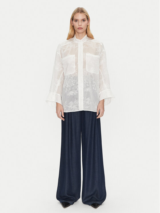 Munthe Munthe Риза Fortunato 251104025135 Бял Relaxed Fit
