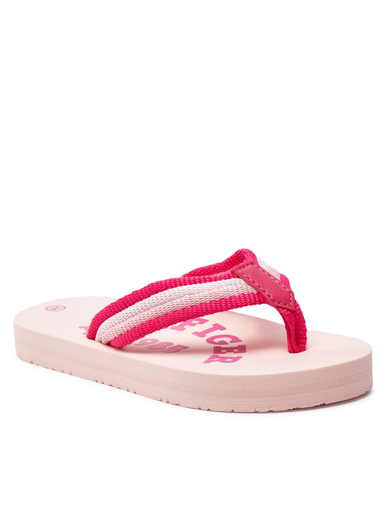 Tommy Hilfiger Tommy Hilfiger Varbavahesandaalid Logo Print Flip Flop T3A8-33294-0058 M Roosa