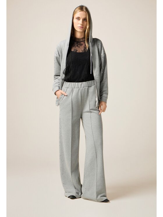 Oltre Oltre Pantaloni di tessuto P813J002531N013 Grigio Baggy Fit