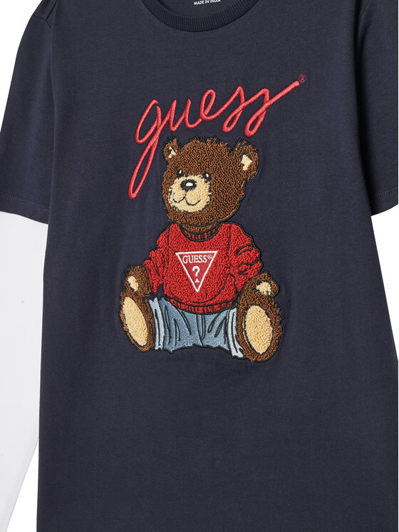 Guess Guess Blúz L4BI13 I3Z14 Sötétkék Regular Fit