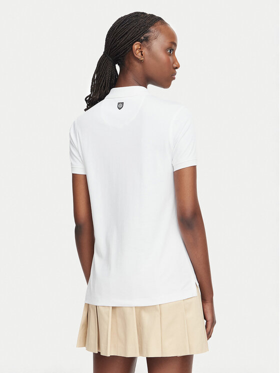 Beverly Hills Polo Club Beverly Hills Polo Club Тениска с яка и копчета L2608-HR Бял Regular Fit