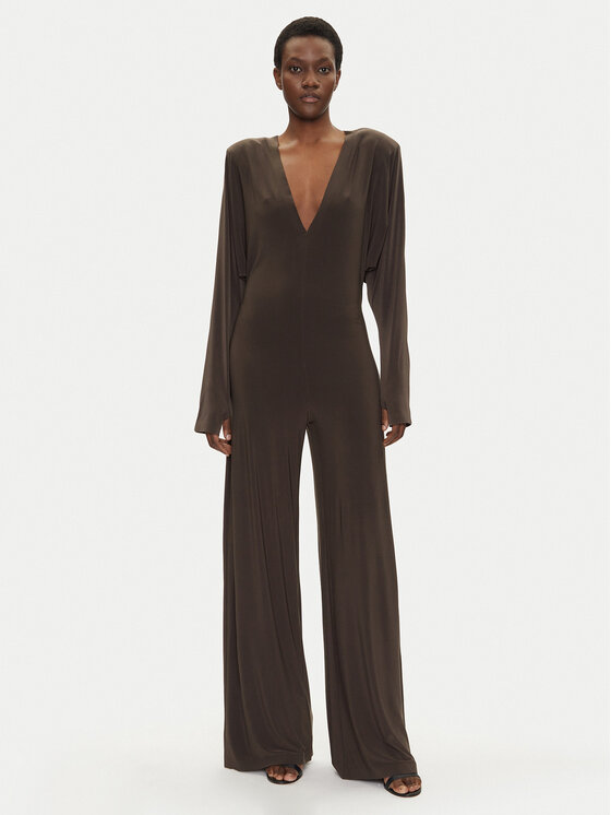 NORMA KAMALI Jumpsuit KK424JPLG63823 Marrone Regular Fit, taglia : XS