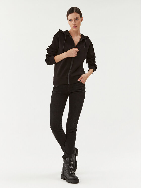 Guess Guess Μπλούζα V3RQ11 K7UW2 Μαύρο Regular Fit