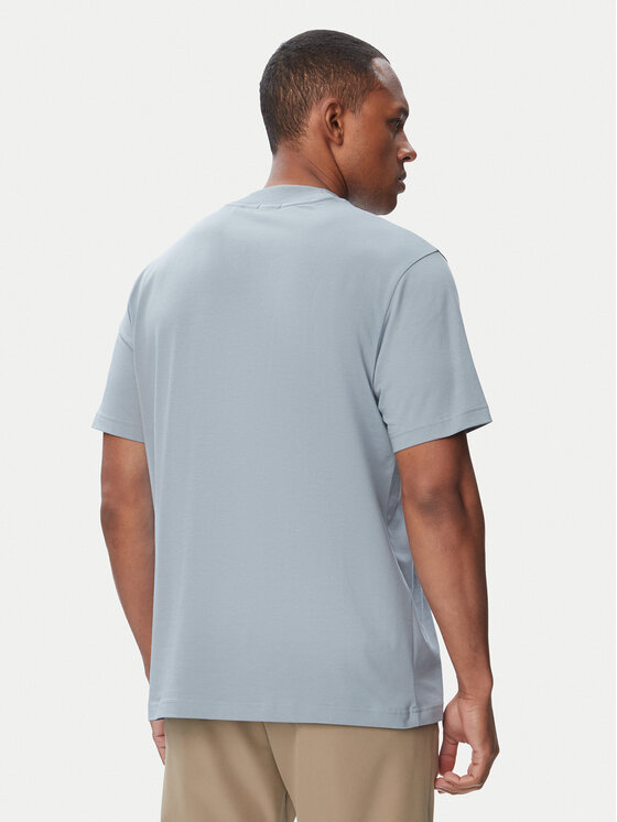 BOSS BOSS T-Shirt Tee Collar 50562120 Světle modrá Relaxed Fit