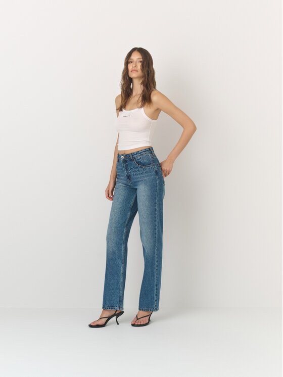 La Mania La Mania Top TALIA Bianco Classic Fit