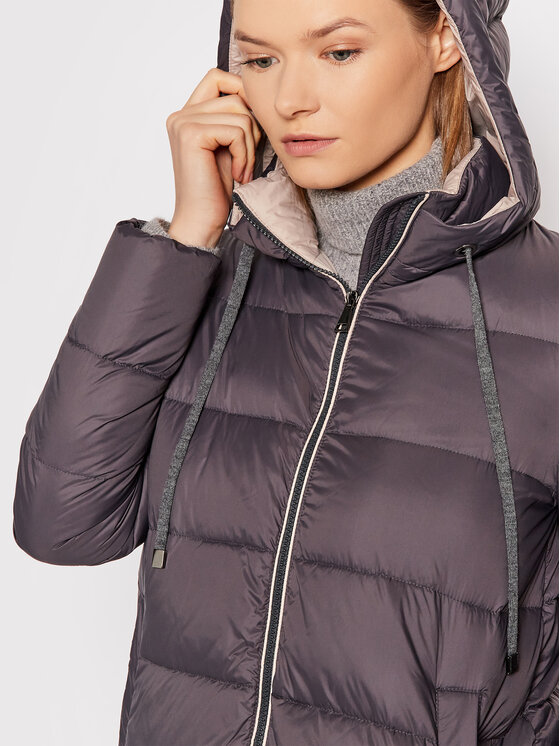 Cappellini Cappellini Пухено яке M24398 6098C Сив Regular Fit