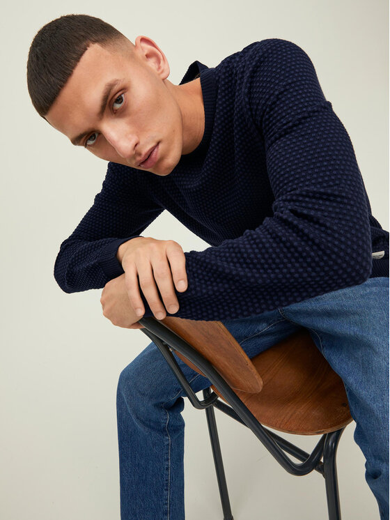 Jack&Jones Jack&Jones Džemper 12212816 Tamnoplava Regular Fit