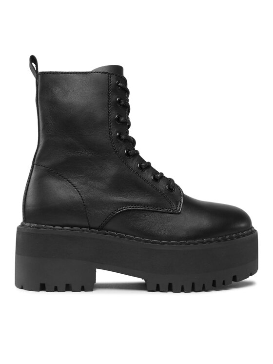Botine Tommy Jeans Tjw Boot Zip Up EN0EN02305 Negru