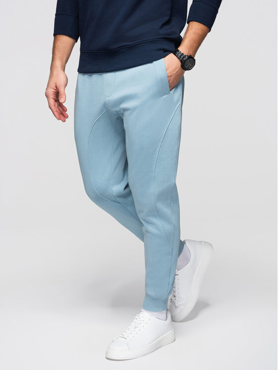 Ombre Ombre Spodnie dresowe OM-PABS-0305 Niebieski Regular Fit