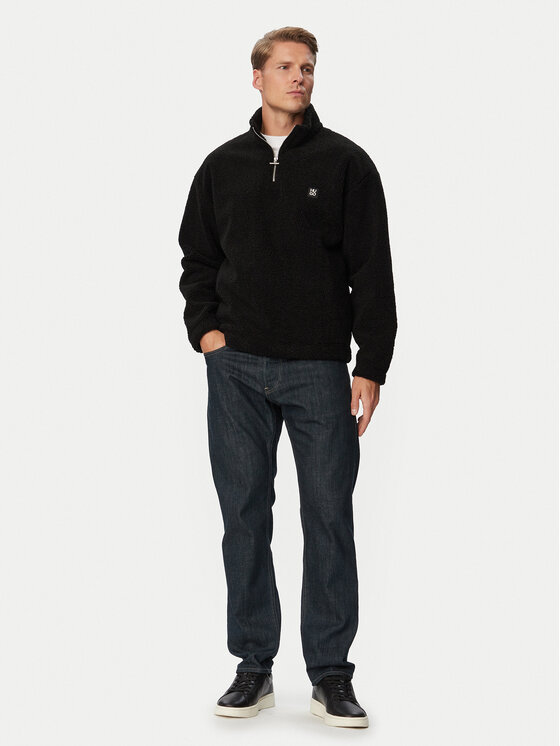HUGO HUGO Felpa di pile Derylong 50567951 Nero Relaxed Fit