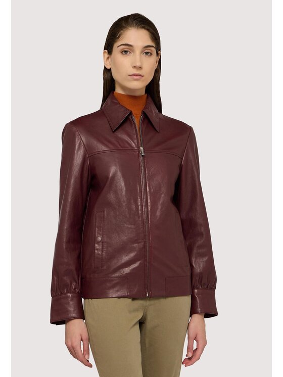 Trussardi Trussardi Kurtka skórzana R357A000711N036 Brązowy Regular Fit