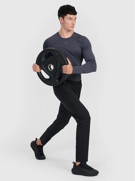 4F 4F Longsleeve 4FWMM00TFLOM507-22M Szary Slim Fit