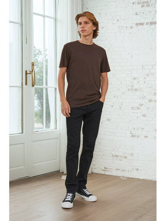 TeeShoppen TeeShoppen Jeansy 'Perform Collection' Czarny Slim Fit