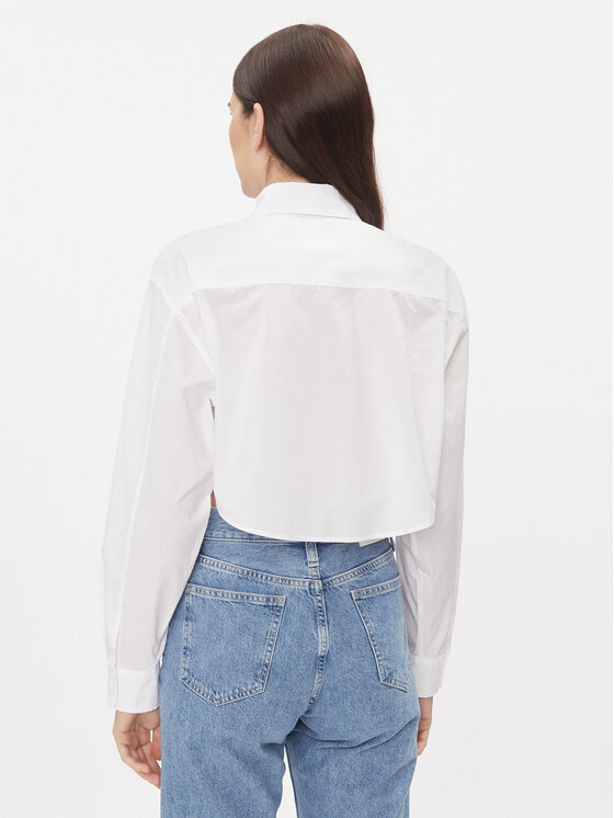 Calvin Klein Jeans Calvin Klein Jeans Košeľa J20J222614 Biela Cropped Fit