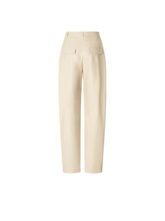 PINKO PINKO Jazdecké nohavice Pantaloni balloon effetto pelle soft touch Béžová Regular Fit