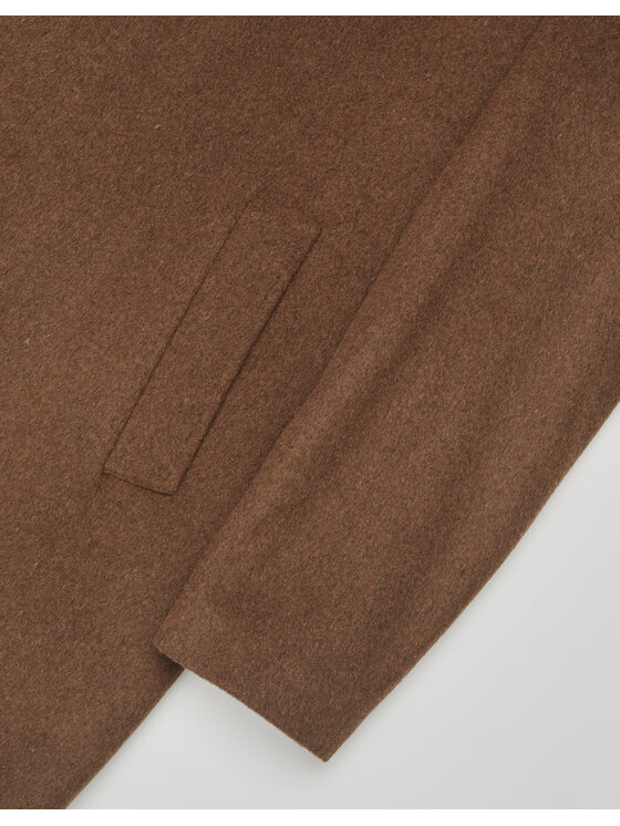 Borgio Borgio Płaszcz wełniany sferro Brązowy Slim Fit
