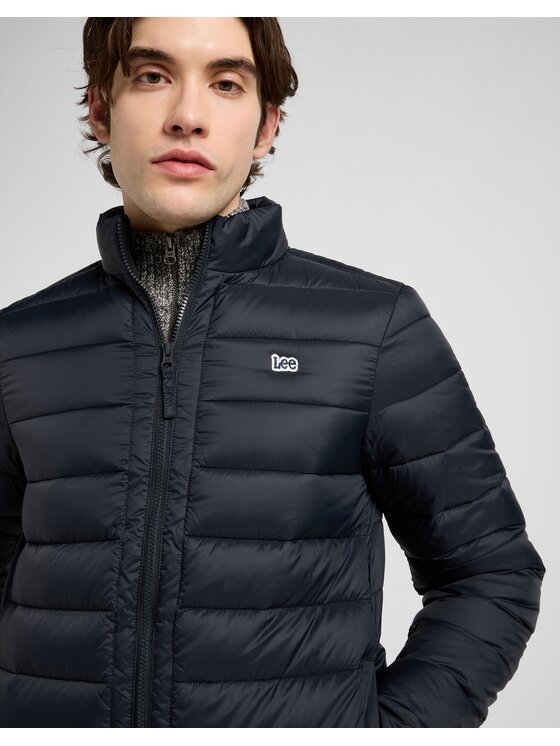 Lee Lee Giacca di transizione Stand Collar Puffer Nero Regular Fit