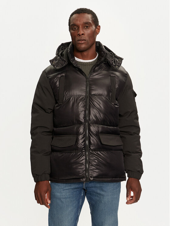 Brave Soul Brave Soul Télikabát MJK-BUXTON Fekete Regular Fit
