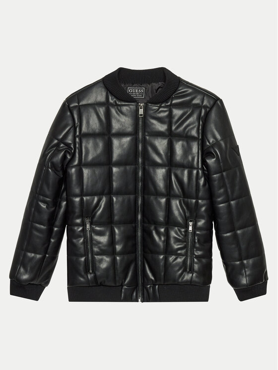 Guess Guess Яке бомбър L4YL17 WE8D0 Черен Regular Fit