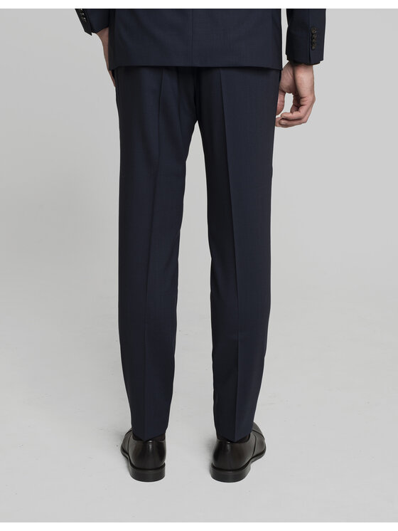 Borgio Borgio Spodnie garniturowe parma Granatowy Slim Fit