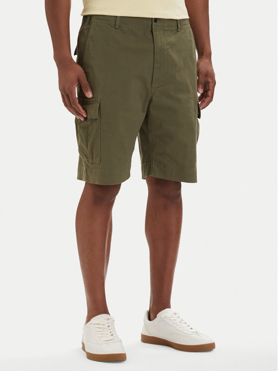 Tommy Hilfiger Tommy Hilfiger Σορτς υφασμάτινο Twill Cargo MW0MW42350 Χακί Relaxed Fit