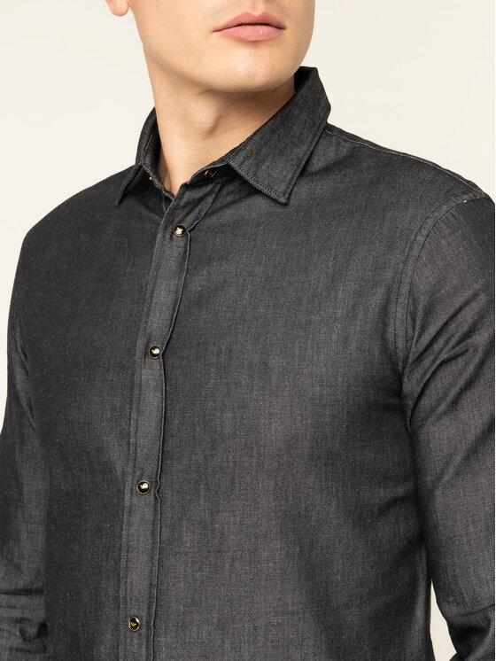 Emporio Armani Emporio Armani Srajca 6G1C67 1D5WZ 0005 Siva Slim Fit