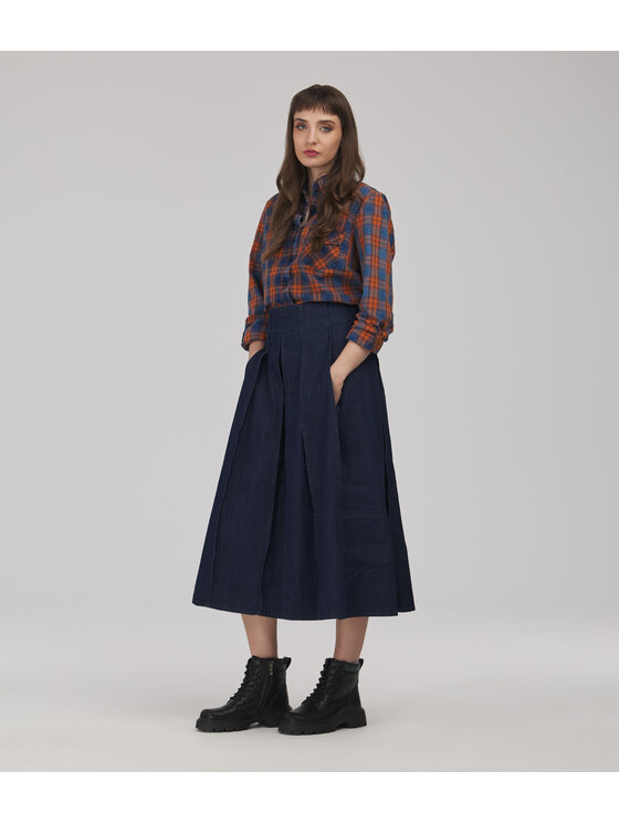 Lee Cooper Lee Cooper Spódnica jeansowa HOA Niebieski Regular Fit
