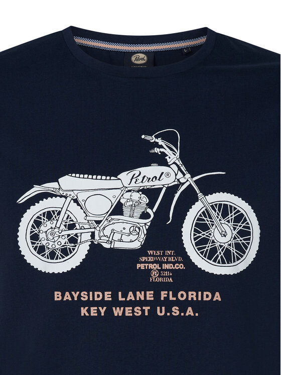 Petrol Industries Petrol Industries T-Shirt M-1050-TSR707 Tmavomodrá Regular Fit