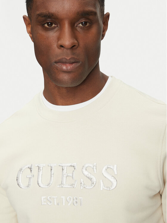 Guess Guess Džemperis M5GQ08 KCN01 Écru Regular Fit