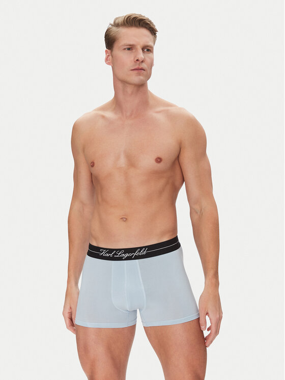 KARL LAGERFELD KARL LAGERFELD Set 3 perechi de boxeri A1M47089 Albastru celest