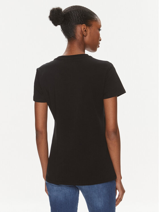 Fracomina Fracomina Tricou FR24ST3004J401N5 Negru Regular Fit