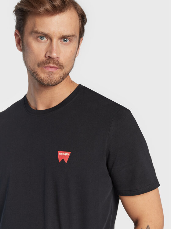 Wrangler Wrangler T-shirt Sign Off W70MD3100 112319289 Nero Regular Fit