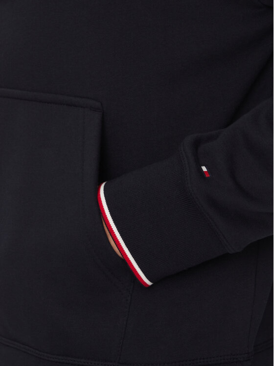 Tommy Hilfiger Tommy Hilfiger Pulóver Small Logo MW0MW38950 Sötétkék Regular Fit