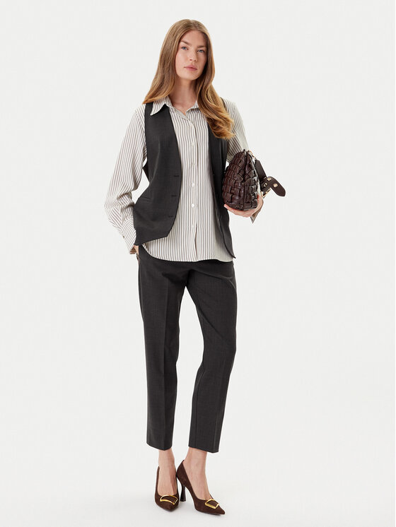 MAX&Co. MAX&Co. Obleková vesta Colour 2526156022200 Hnědá Regular Fit