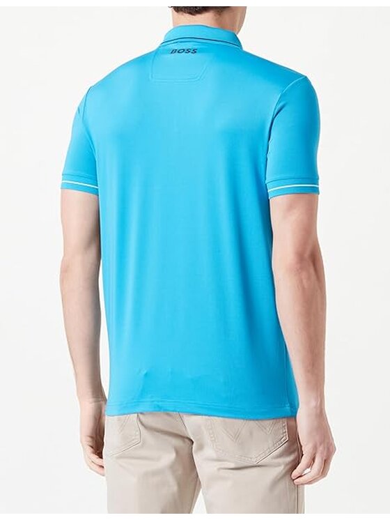 BOSS Boss Polo 50506203-442 Turkusowy Slim Fit
