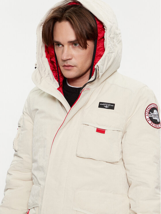 Aeronautica Militare Aeronautica Militare Ziemas jaka 232AB2110CT3160 Écru Regular Fit