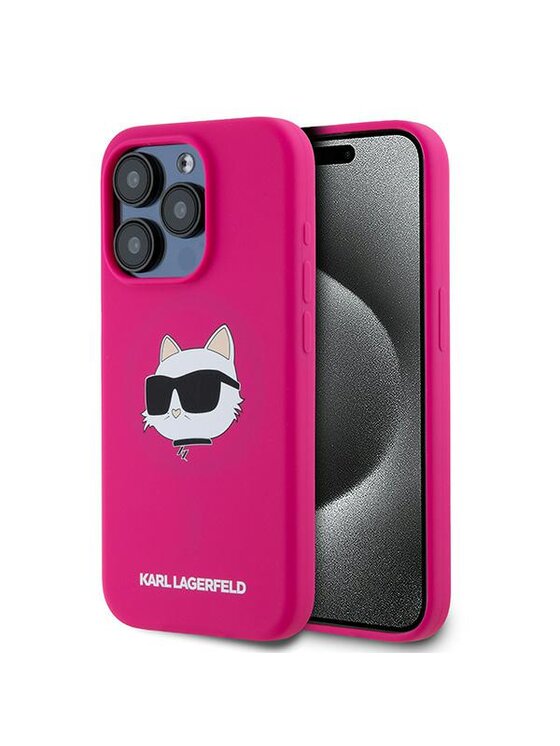 Etui na telefon KARL LAGERFELD, Różowe, Apple iPhone 15 Pro Max