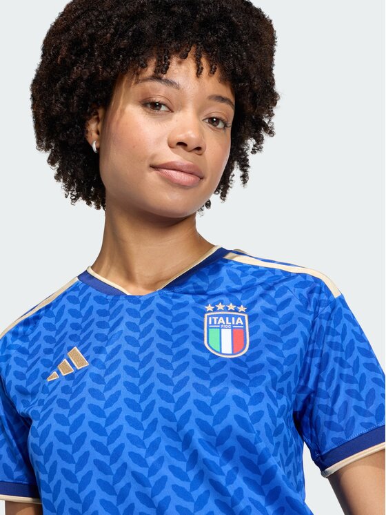 adidas adidas Koszulka techniczna Italy 26 Home Jersey Błękitny Slim Fit
