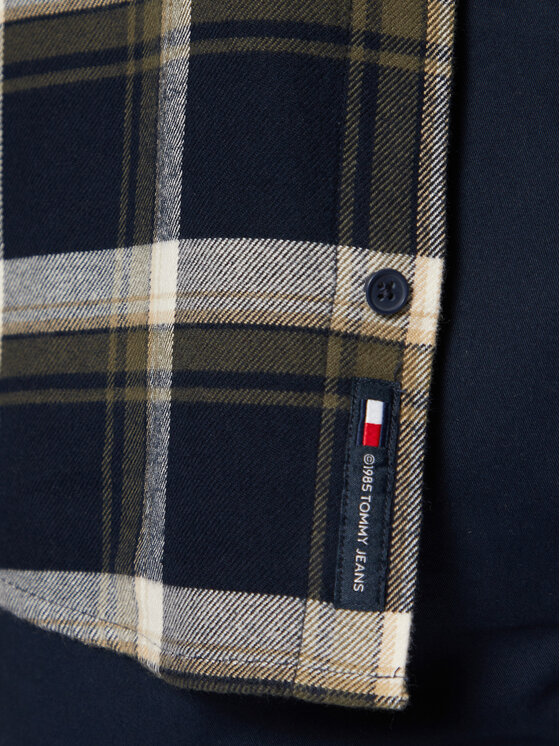 Tommy Jeans Tommy Jeans Košeľa Check Flannel DM0DM20670 Tmavomodrá Regular Fit