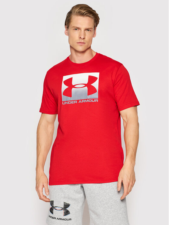 Under Armour Majica Ua Boxed Sportstyle 1329581 Rdeča Loose Fit