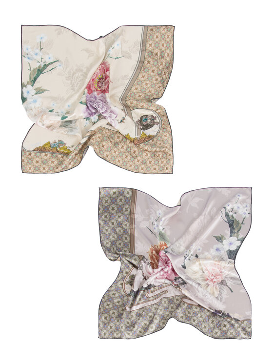 ALLORA BE UNIQUE ALLORA BE UNIQUE Foulard dwustronna żakardowa z jedwabiu Rosa